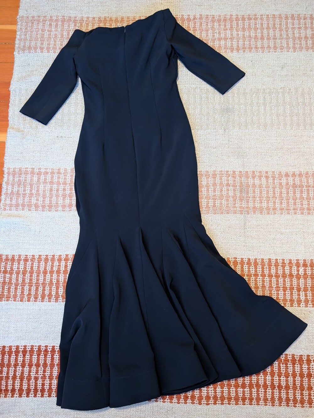 Jovani Dress Gown Off the Shoulder Mermaid Navy Mother Of Bride Bridesmaid 10 - Picture 6 of 7